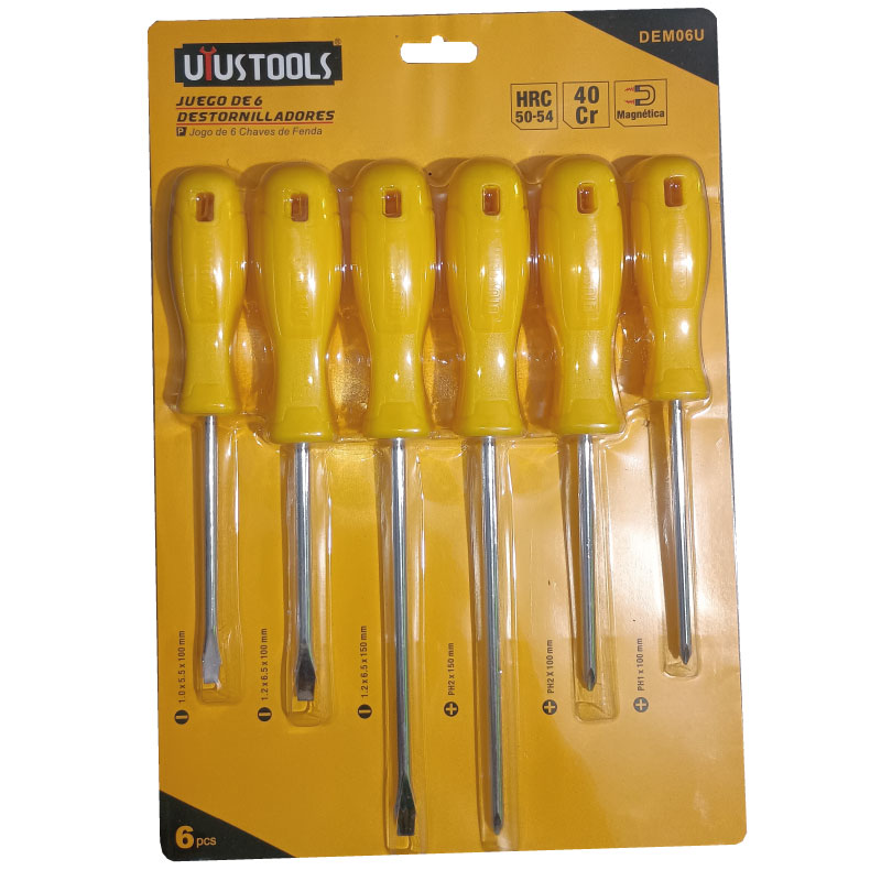 Juego de Destornilladores Amarillo x6