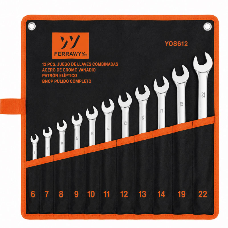JUEGO DE LLAVES COMBINADAS 12 PCS