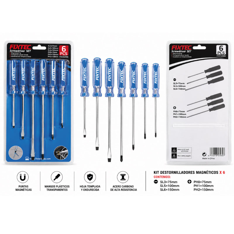 KIT DESTORNILLADORES MAGNÉTICOS X6 - Imagen 3
