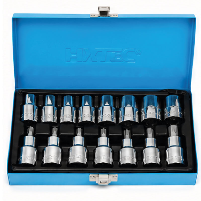 JUEGO DE COPAS TORX Y E-TORX DE 1/2" X 17