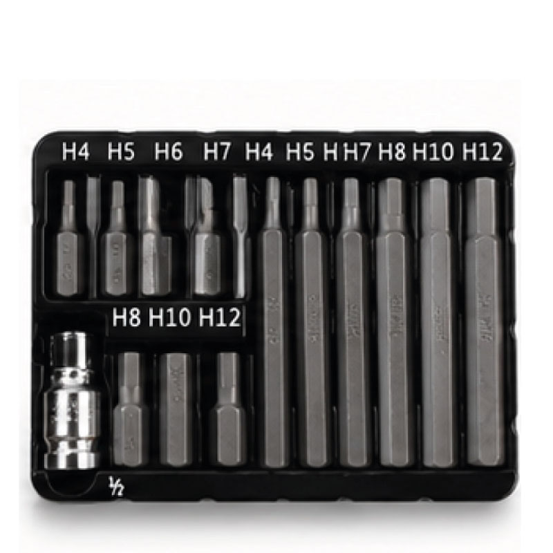 JUEGO PUNTAS HEXAGONALES 1/2″ X 15